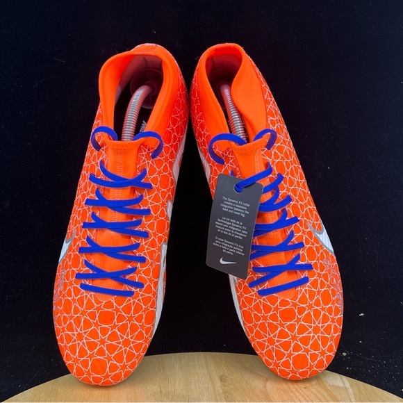 Nike By You Mercurial SuperFly 9 FG Men's Cleats (Orange/Blue/White) DX3346-900 - Picture 8 of 11